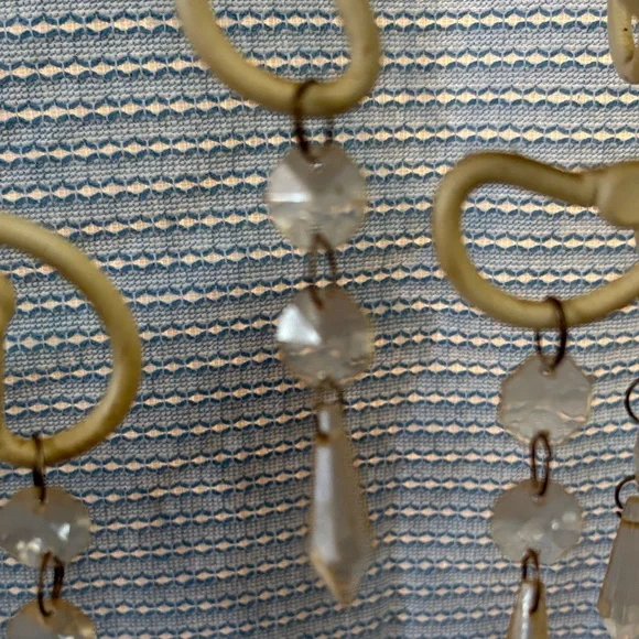 Elegant Cream Candelabra with Crystal Accents - Picture 3 of 8